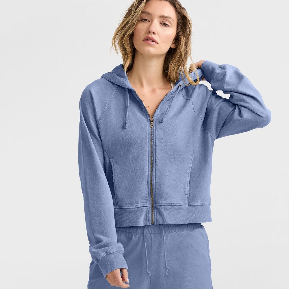 duofold by champion Vintage Wash Zip-Up Hoodie C Logo