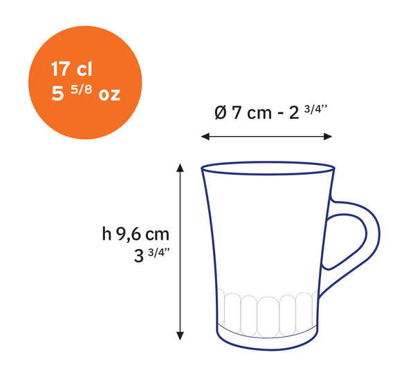 Duralex Amalfi Glass Espresso Mug