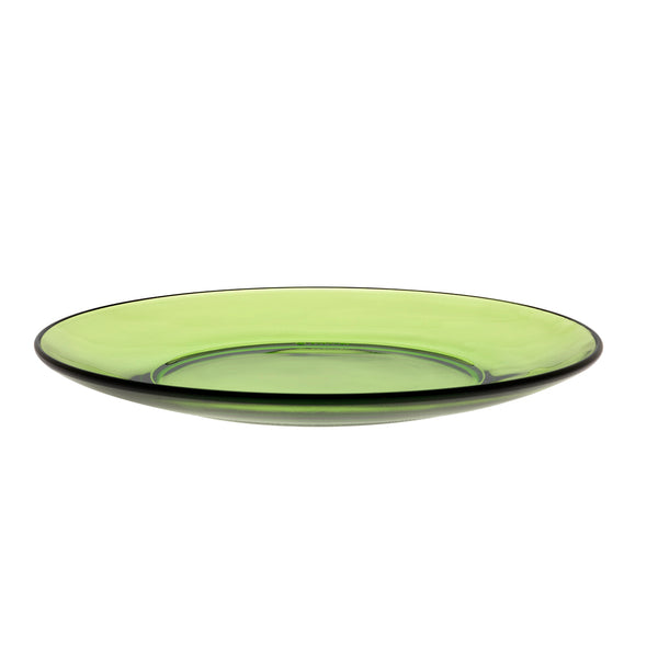 duralex Lys Green Glass Dessert Plate 7.5" Set of 6