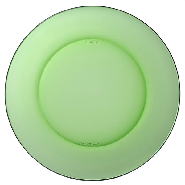 Duralex Lys Green Glass Dinner Plate 9.25" Set Of 6