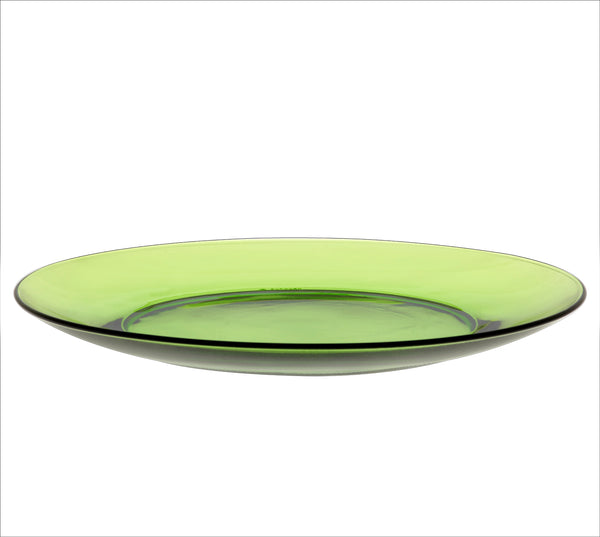 duralex Lys Green Glass Dinner Plate 9.25" Set of 6