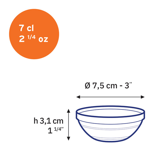 Duralex Le Gigogne® Clear Stackable Glass Bowl Set Set Of 9