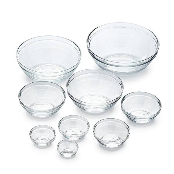 duralex Le Gigogne® Clear Stackable Glass Bowl Set Set of 9