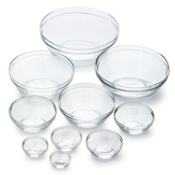 duralex Le Gigogne® Clear Stackable Glass Bowl Set Set of 10