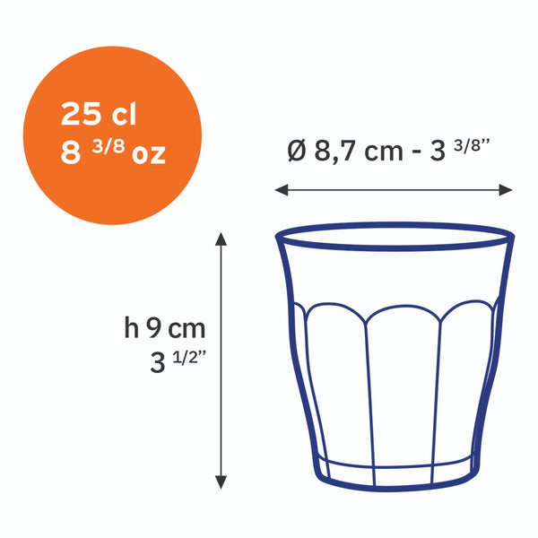 Duralex Le Picardie® Mix & Match Color Glass Tumbler Set 8.38oz Set Of 4