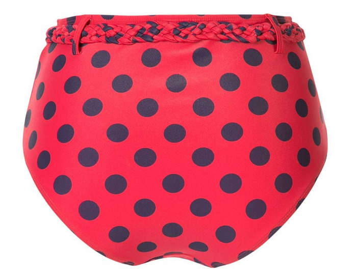 Duskii Cerise Belted High Waist Bottom | Cherry & Indigo Spot