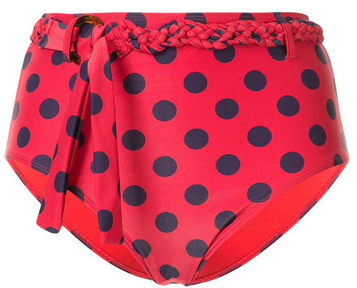 Duskii Cerise Belted High Waist Bottom | Cherry & Indigo Spot