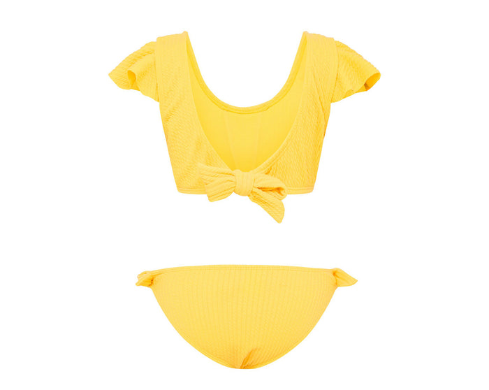 Duskii Amelie Canary Yellow Frill Bikini