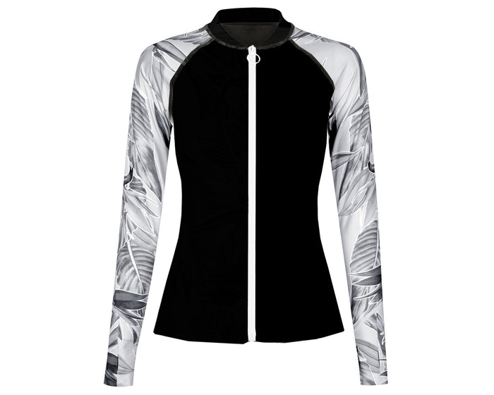 duskii Cancún Longline Rash Top | Shadows Print