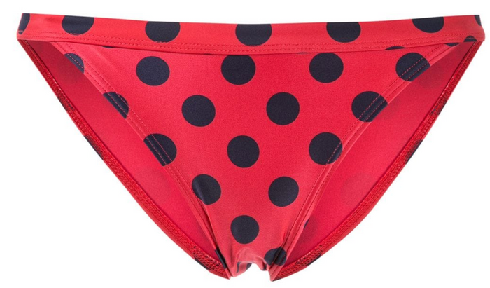 Duskii Cerise Banded Bottom | Cherry & Indigo Spot