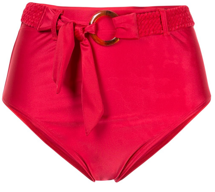 Duskii Cerise Belted High Waist Bottom | Cherry