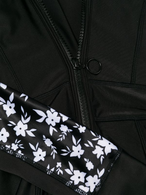 Duskii Classic Long Sleeve Suit | Black & Floral