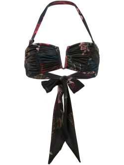 Duskii Fleur Deep V Bandeau Top | Floral