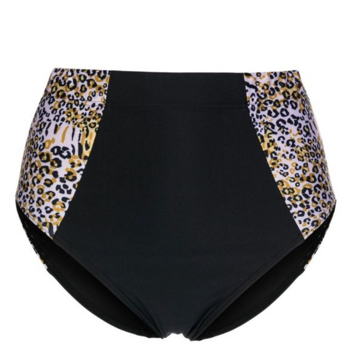 duskii High Waist Panel Bottom | Leopard Print & Black