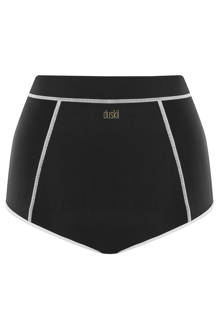 Duskii High Waist Zip Bottom | Black