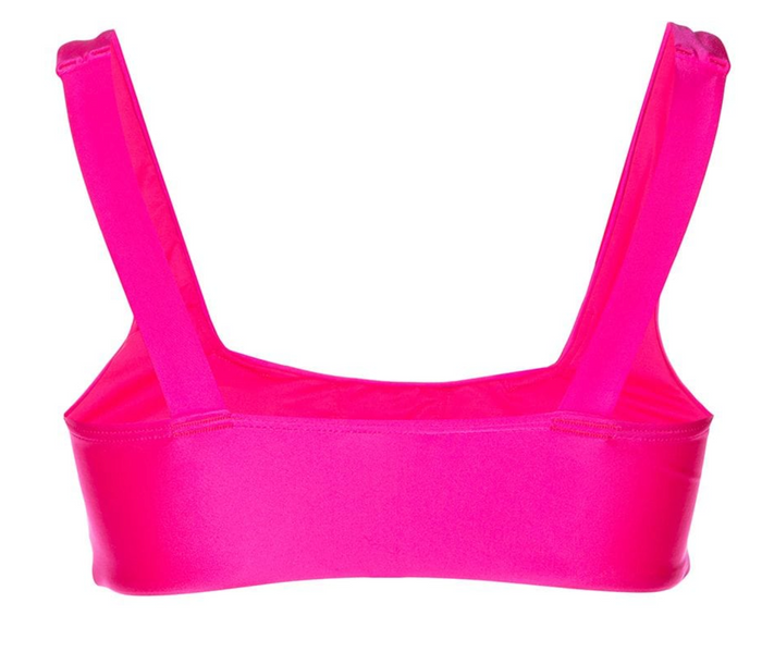 Duskii Jackie Square Neck Top | Neon Pink