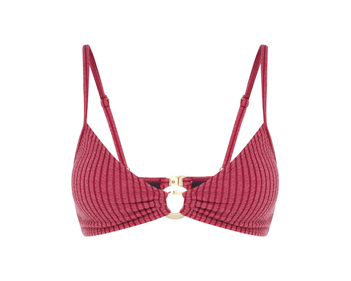 duskii Long Island Bikini Top | Raspberry