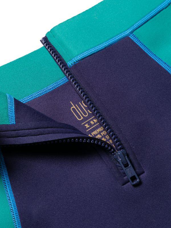 Duskii Neoprene High Waist Bottom | Navy & Green