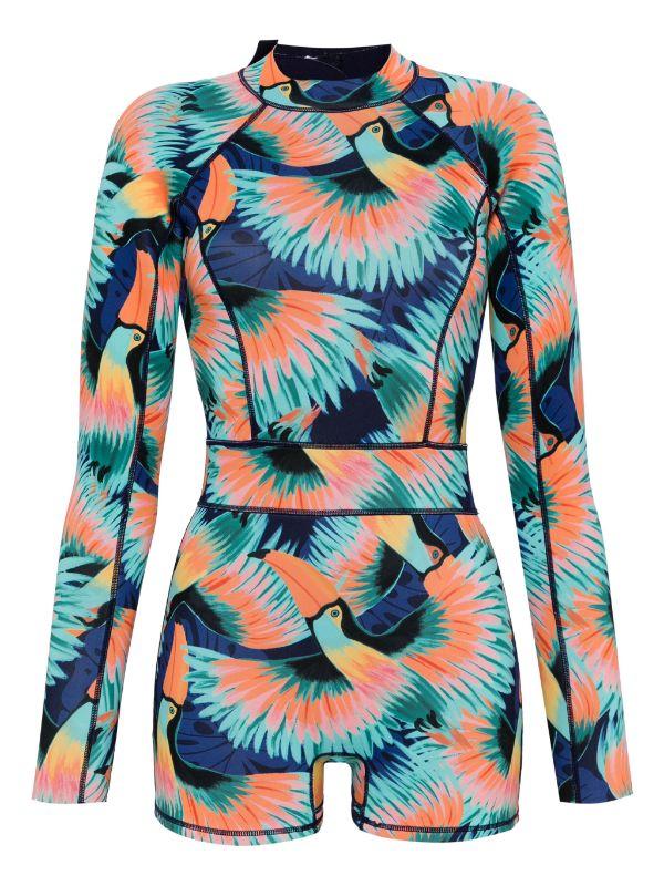duskii Neoprene Long Sleeve Shorty Suit | Tropical