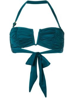 Duskii Océane Deep V Bandeau Top | Teal