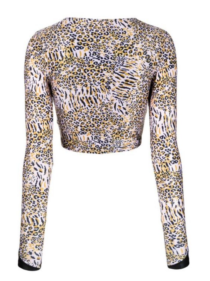 Duskii Rash Cross Over | Leopard Print & Black