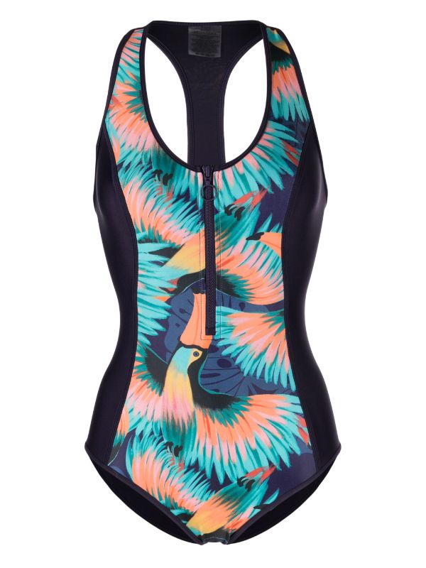 duskii T-Back Scoop One Piece | Tropical