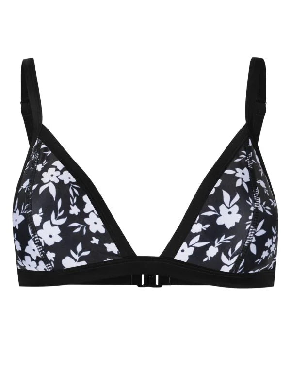 duskii Tri Top | Black & White Floral