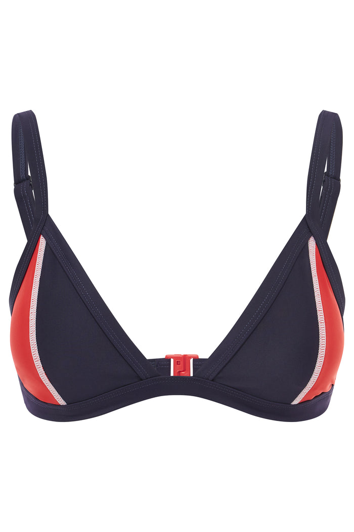 duskii Tri Top | Navy & Red