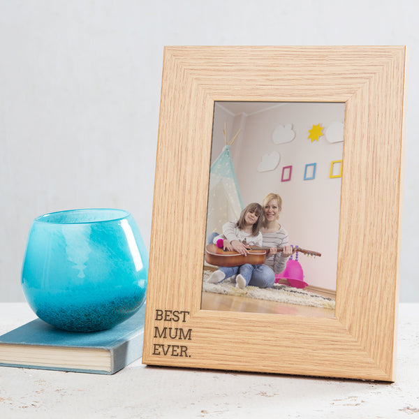 dust and things Best Mum Ever Oak Wooden Photo Frame