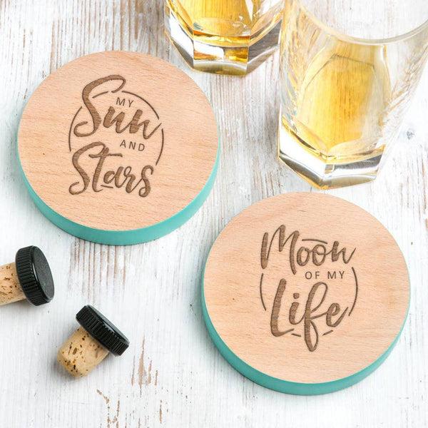 dust and things Couples Sun And Stars/Moon Of My Life Coaster Set