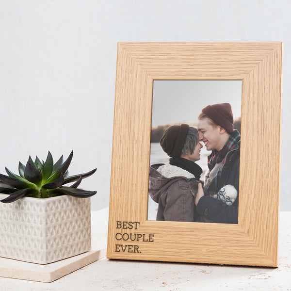 dust and things 'Best Couple Ever' Oak Photo Frame