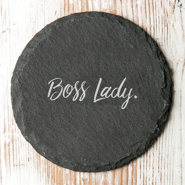 dust and things 'Boss Lady' Slate Coaster