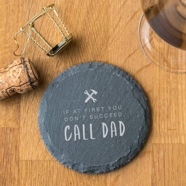 dust and things 'Call Dad' Funny Slate Coaster