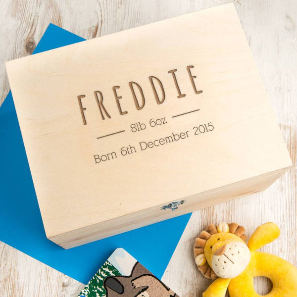 dust and things Personalised Baby Boy Keepsake Box