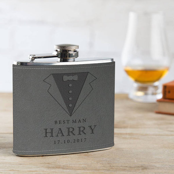Dust And Things Personalised Best Man Hip Flask