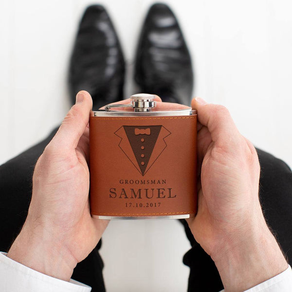 Dust And Things Personalised Best Man Hip Flask