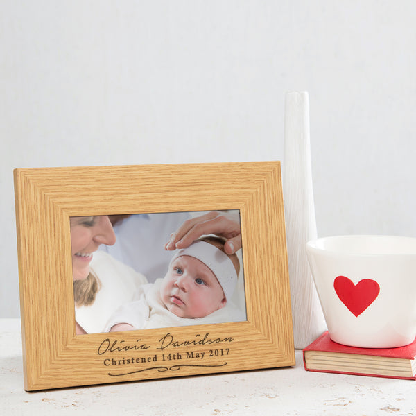dust and things Personalised Christening Frame