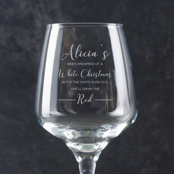 Dust And Things Personalised Christmas Wine Glass