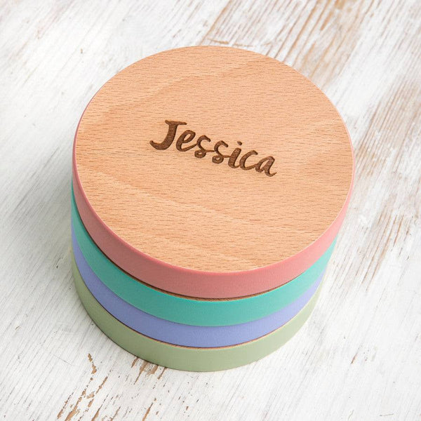 Dust And Things Personalised Family Name Coasters
