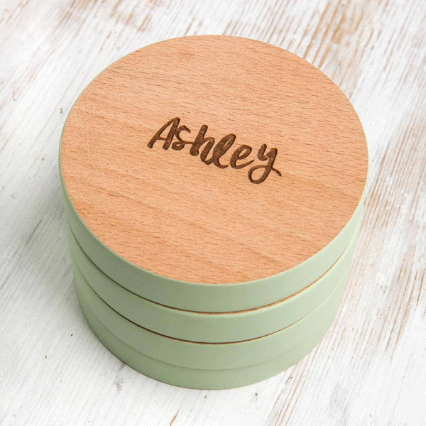Dust And Things Personalised Family Name Coasters