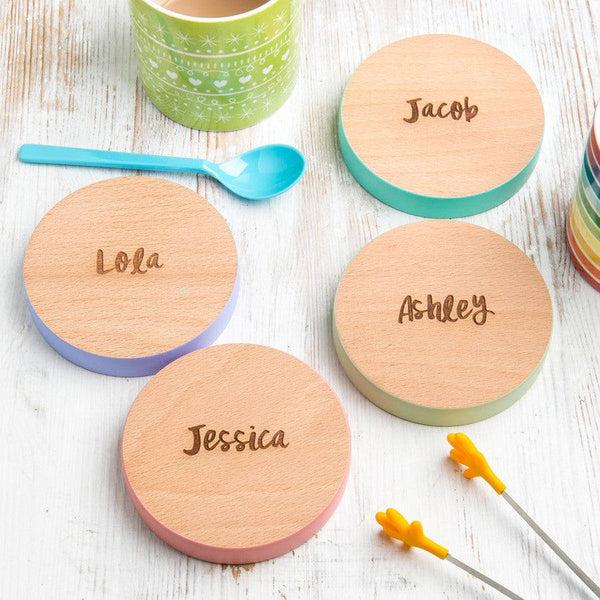 dust and things Personalised Family Name Coasters