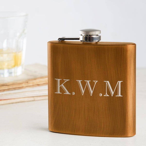 dust and things Personalised Hip Flask For Men
