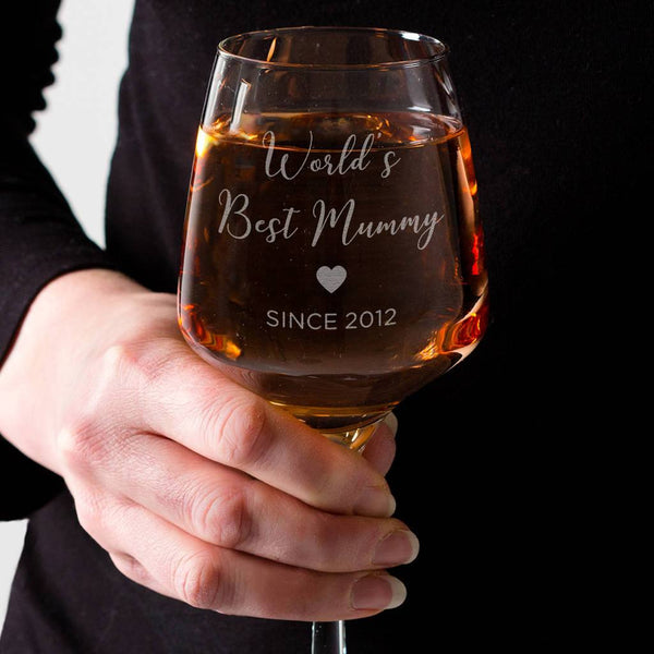 dust and things Personalised Mum Wine Glass