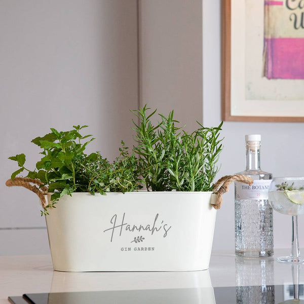 Dust And Things Personalised Name Herb Planter
