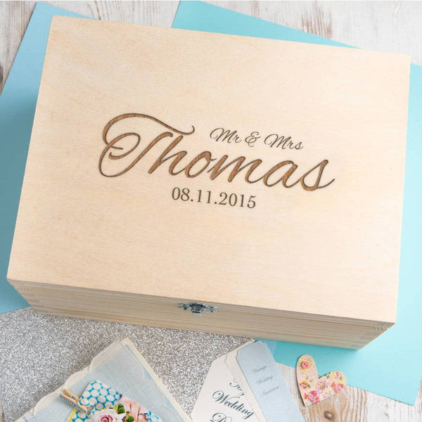 dust and things Personalised Wedding Keepsake Box