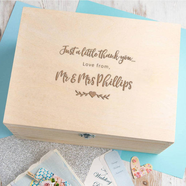 dust and things Personalised Wedding Thank You Box