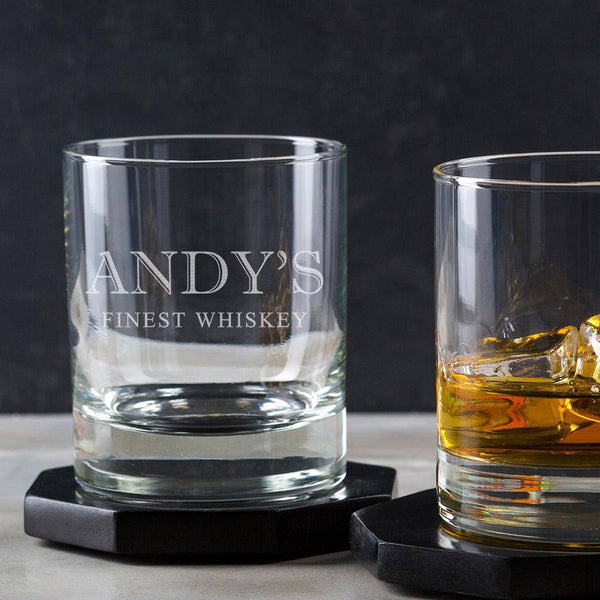 Dust And Things Personalised Whiskey Glass Tumbler