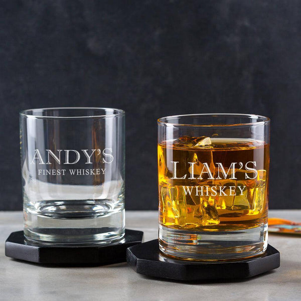 dust and things Personalised Whiskey Glass Tumbler