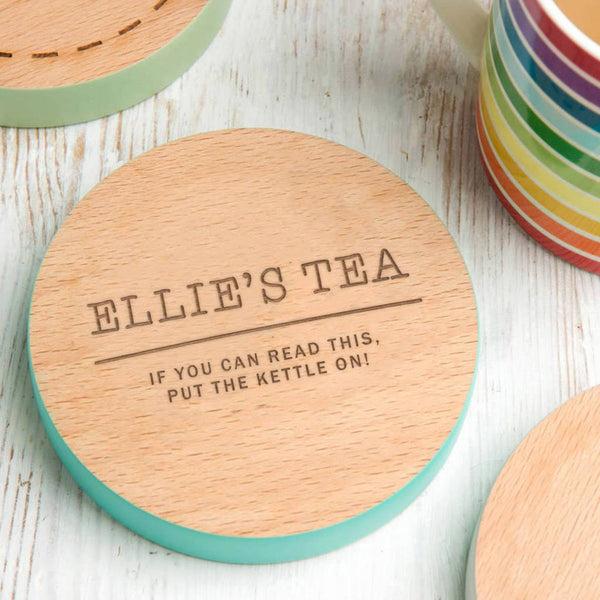 dust and things Personalised Wooden Drinks Coaster