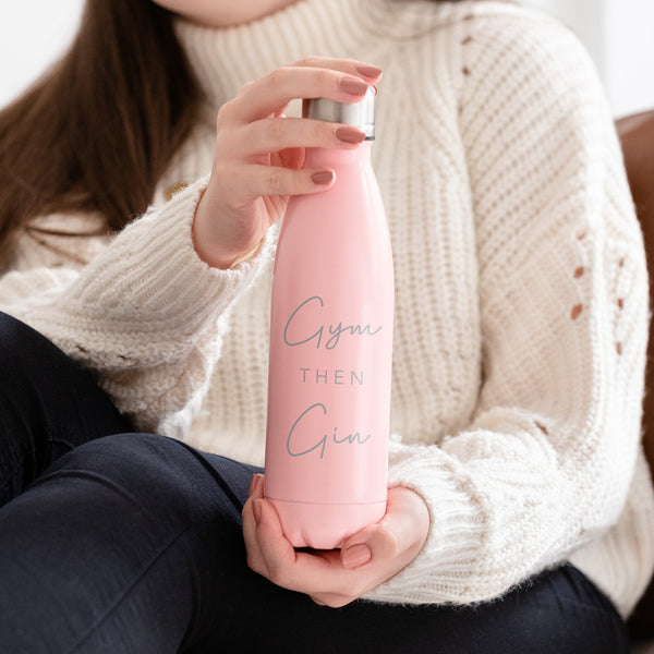 Dust And Things Engraved 'Gym Then Gin' Reusable Water Bottle